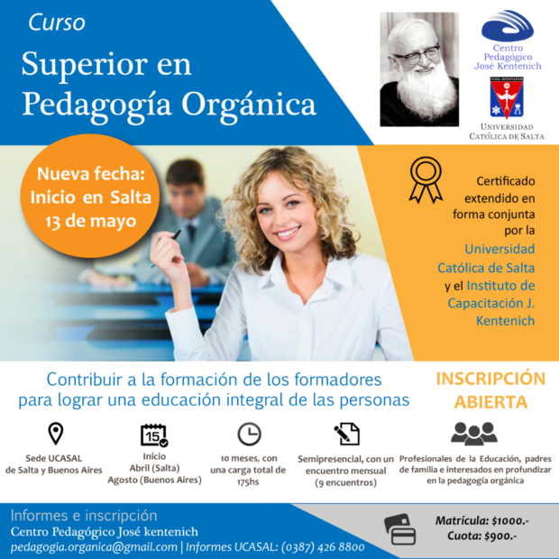 Primer curso universitario en Pedagogía Orgánica